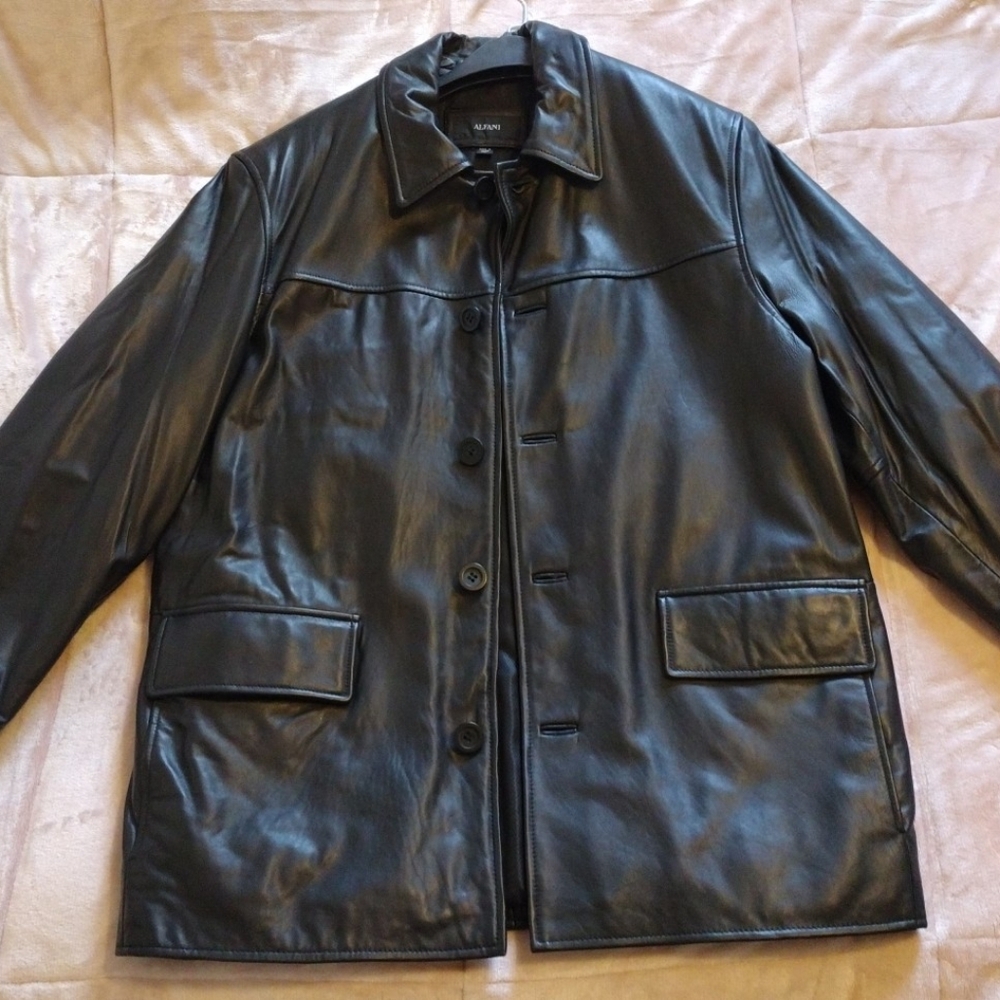 NWT  Men's Alfani leather jacket size medium